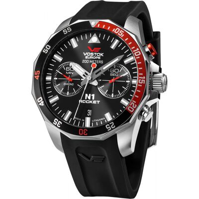 Zegarek Męski Vostok Europe 6S21-225A707S czarny Zegarek Męski Vostok Europe 6S21-225A707S czarny