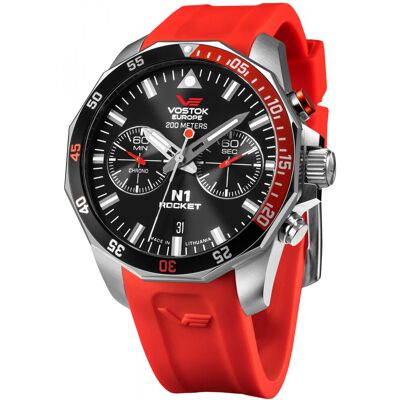 Zegarek Męski Vostok Europe 6S21-225A707SR czerwony Zegarek Męski Vostok Europe 6S21-225A707SR czerwony