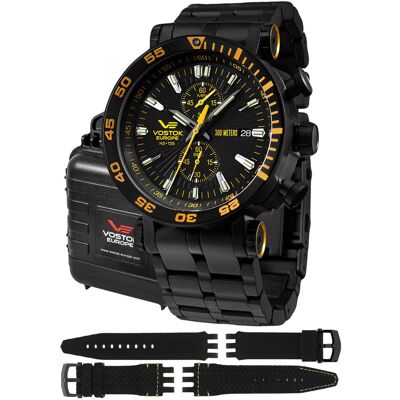 Zegarek Męski Vostok Europe VK61-575C589B czarny Zegarek Męski Vostok Europe VK61-575C589B czarny
