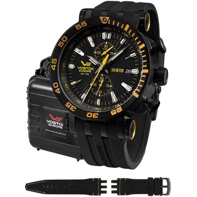 Zegarek Męski Vostok Europe VK61-575C589S czarny Zegarek Męski Vostok Europe VK61-575C589S czarny