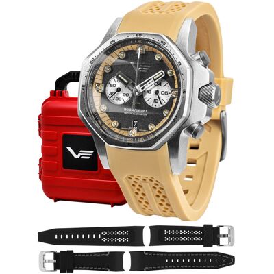 Zegarek Męski Vostok Europe VK64-640A698SK beżowy Zegarek Męski Vostok Europe VK64-640A698SK beżowy