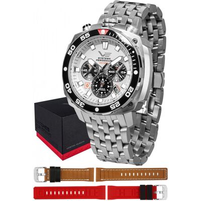 Zegarek Męski Vostok Europe VK67-650A722B srebrny Zegarek Męski Vostok Europe VK67-650A722B srebrny