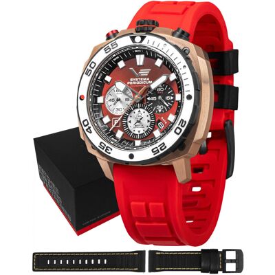 Zegarek Męski Vostok Europe VK67-650E724SR czerwony Zegarek Męski Vostok Europe VK67-650E724SR czerwony