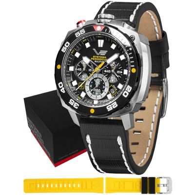 Zegarek Męski Vostok Europe VK67-650E725 czarny Zegarek Męski Vostok Europe VK67-650E725 czarny