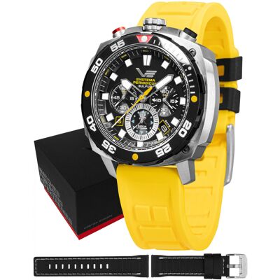 Zegarek Męski Vostok Europe VK67-650E725S żółty Zegarek Męski Vostok Europe VK67-650E725S żółty