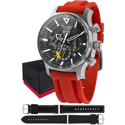 Zegarek Męski Vostok Europe VR42-595A732SR czerwony Zegarek Męski Vostok Europe VR42-595A732SR czerwony