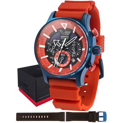 Zegarek Męski Vostok Europe VR42-595D734S czerwony Zegarek Męski Vostok Europe VR42-595D734S czerwony
