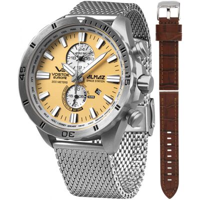 Zegarek Męski Vostok Europe YM8J-320A655B srebrny Zegarek Męski Vostok Europe YM8J-320A655B srebrny
