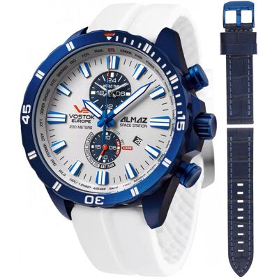 Zegarek Męski Vostok Europe YM8J-320D657SW biały Zegarek Męski Vostok Europe YM8J-320D657SW biały