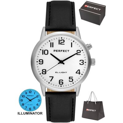 Zegarek Perfect EL001W-01 męski klasyczny podświetlany Zegarek Perfect EL001W-01 męski klasyczny podświetlany