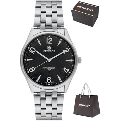 Zegarek Perfect M141-02 męski klasyczny czytelny 42 mm Zegarek Perfect M141-02 męski klasyczny czytelny 42 mm