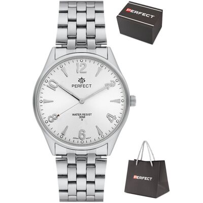 Zegarek Perfect M141-03 męski klasyczny czytelny 42 mm Zegarek Perfect M141-03 męski klasyczny czytelny 42 mm