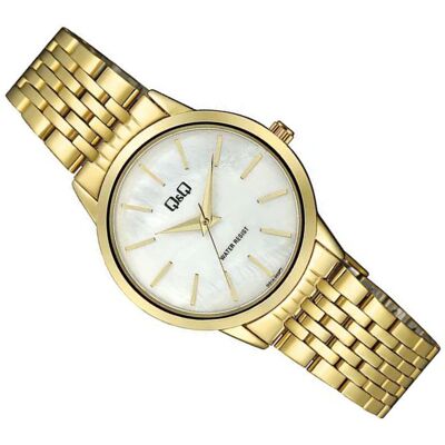 Zegarek Q&q; Q01a-002p Damski Elegancki Tarcza Z Masy Perłowej Zegarek Q&q; Q01a-002p Damski Elegancki Tarcza Z Masy Perłowej