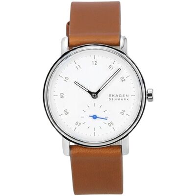 Zegarek Skagen Kuppel Lille Brown Leather Strap White Dial Quartz Skw3103 Women'S Watch Zegarek Skagen Kuppel Lille Brown Leather Strap White Dial Quartz Skw3103 Women'S Watch
