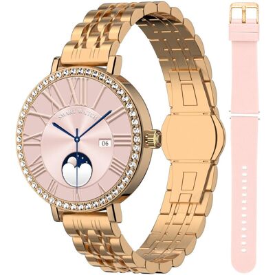 Zegarek Smartwatch Damski Hagen Hb48.115.1215.539-Set Różowe Złoto Zegarek Smartwatch Damski Hagen Hb48.115.1215.539-Set Różowe Złoto