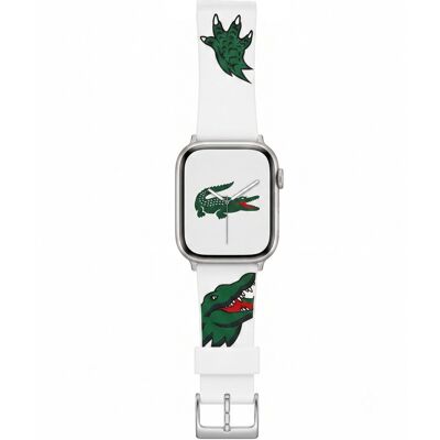 Pasek Silikonowy Lacoste Do Zegarka Apple Watch 38/40 Mm Biały Pasek Silikonowy Lacoste Do Zegarka Apple Watch 38/40 Mm Biały