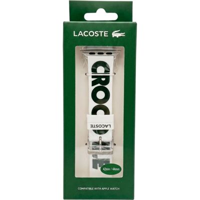 Pasek Silikonowy Lacoste Do Zegarka Apple Watch 42/44/45/49 Mm Biały Pasek Silikonowy Lacoste Do Zegarka Apple Watch 42/44/45/49 Mm Biały