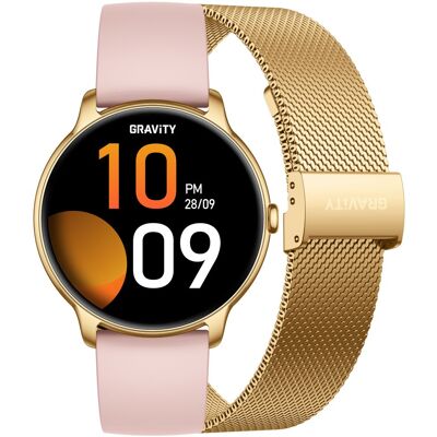 Smartwatch Damski Gravity Gt31-1 - Amoled, Dodatkowy Pasek (Sg052a) Smartwatch Damski Gravity Gt31-1 - Amoled, Dodatkowy Pasek (Sg052a)