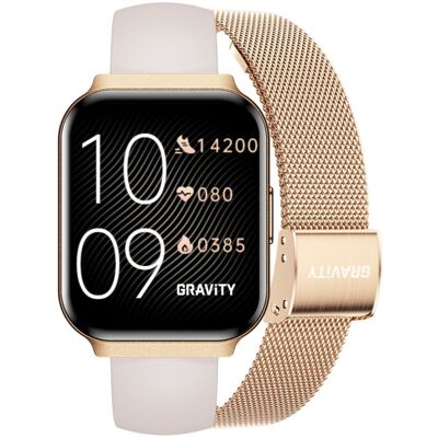 Smartwatch Damski Gravity Gt44-2 - Dodatkowy Pasek (Sg051a) Smartwatch Damski Gravity Gt44-2 - Dodatkowy Pasek (Sg051a)
