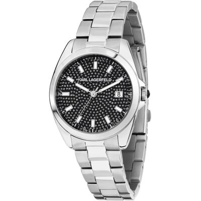 Zegarek Damski Karl Lagerfeld R0553101508 Cyrkonie Srebrny Zegarek Damski Karl Lagerfeld R0553101508 Cyrkonie Srebrny