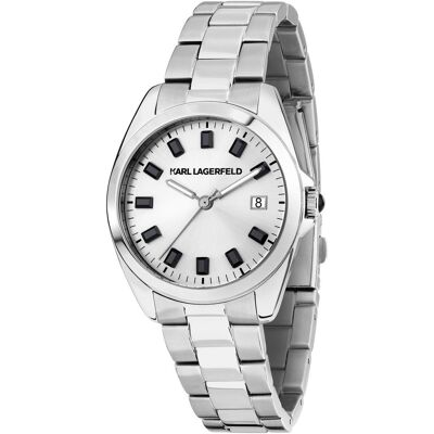 Zegarek Damski Karl Lagerfeld R0553101514 Cyrkonie Srebrny Zegarek Damski Karl Lagerfeld R0553101514 Cyrkonie Srebrny