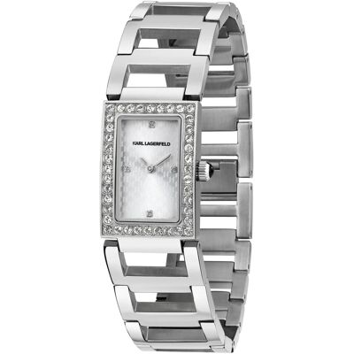 Zegarek Damski Karl Lagerfeld R0553103504 Cyrkonie Srebrny Zegarek Damski Karl Lagerfeld R0553103504 Cyrkonie Srebrny