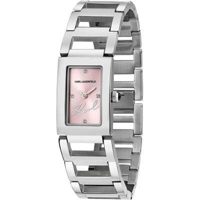Zegarek Damski Karl Lagerfeld R0553103505 Cyrkonie Srebrny Zegarek Damski Karl Lagerfeld R0553103505 Cyrkonie Srebrny