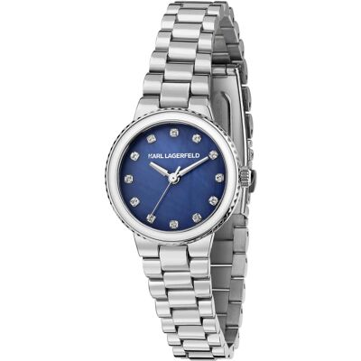 Zegarek Damski Karl Lagerfeld R0553104513 Cyrkonie Srebrny Zegarek Damski Karl Lagerfeld R0553104513 Cyrkonie Srebrny