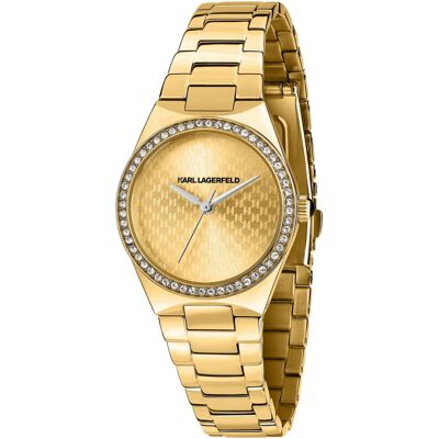 Zegarek Damski Karl Lagerfeld R0553105507 Złoty Zegarek Damski Karl Lagerfeld R0553105507 Złoty