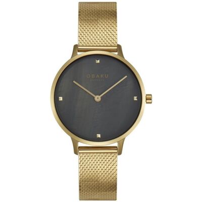 Zegarek Damski Obaku Denmark V295lxgbhg Złoty Zegarek Damski Obaku Denmark V295lxgbhg Złoty