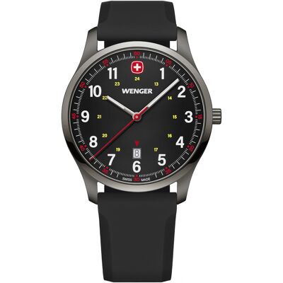 Zegarek Męski Wenger 01.1441.135 Czarny Zegarek Męski Wenger 01.1441.135 Czarny