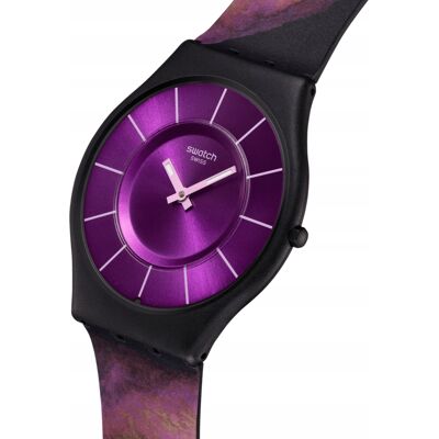 Zegarek Swatch Paradise Bloom Fioletowy Ss08b106 Unisex Nowy Zegarek Swatch Paradise Bloom Fioletowy Ss08b106 Unisex Nowy