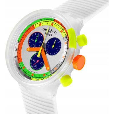 Zegarek Swatch Swatch Neon Jelly Pay! Transparentny Sb02k101-6000 Nowy Zegarek Swatch Swatch Neon Jelly Pay! Transparentny Sb02k101-6000 Nowy