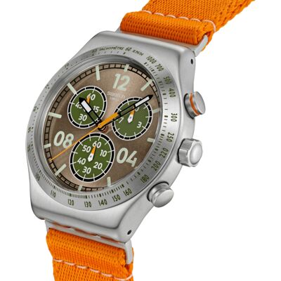 Zegarek Swatch Vacation Time Stalowy Pomarańczowy Yvs101 Unisex Nowy Zegarek Swatch Vacation Time Stalowy Pomarańczowy Yvs101 Unisex Nowy