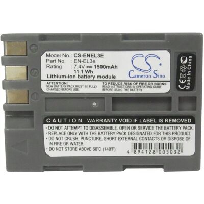 Inny producent Akumulator Bateria Typu En-el3a / En-el3 / En-el3e Do Nikon / Cs-enel3e Inny producent Akumulator Bateria Typu En-el3a / En-el3 / En-el3e Do Nikon / Cs-enel3e