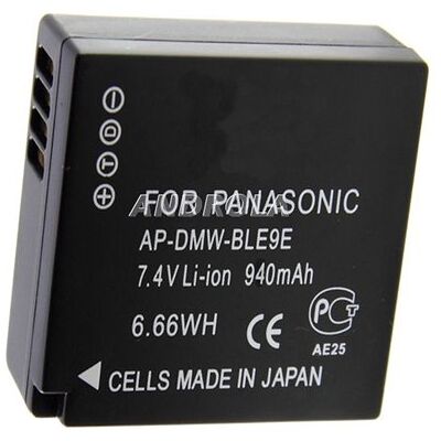 Bateria Panasonic DMW-BLE9E Lumix DMCGF3 940mAh Bateria Panasonic DMW-BLE9E Lumix DMCGF3 940mAh