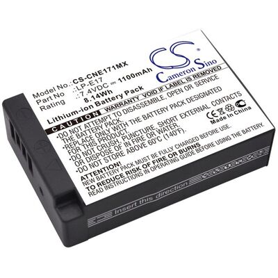 Canon EOS 200D / LP-E17 1100mAh 8.14Wh Li-Ion 7.4V (Cameron Sino) Canon EOS 200D / LP-E17 1100mAh 8.14Wh Li-Ion 7.4V (Cameron Sino)
