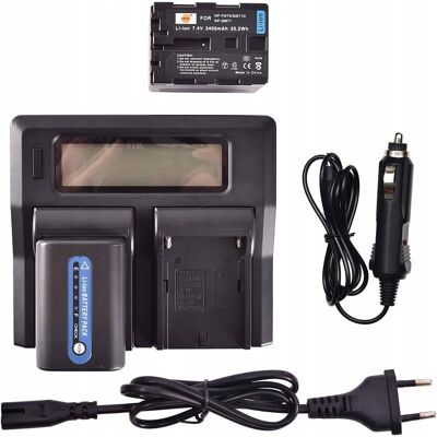 Inny producent DSTE 2x akumulator NP-QM71D + podwójna ładowarka do Sony CCD-TRV, NP Inny producent DSTE 2x akumulator NP-QM71D + podwójna ładowarka do Sony CCD-TRV, NP
