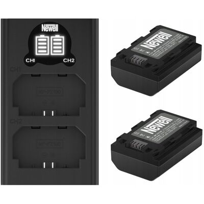 Ładowarka + 2x Akumulator Bateria NP-FZ100 do Sony A7III A7R IV A9 A6600 Ładowarka + 2x Akumulator Bateria NP-FZ100 do Sony A7III A7R IV A9 A6600