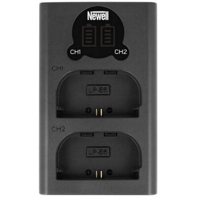 Inny producent Ładowarka dwukanałowa Newell USB-C do akumulatorów Canon LP-E6 LP-E6NH Inny producent Ładowarka dwukanałowa Newell USB-C do akumulatorów Canon LP-E6 LP-E6NH