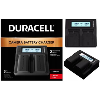 Inny producent Ładowarka Lcd Duracell Dwóch Baterii Lp-e6 Lp-e6n Do Canon 5d 7d Inny producent Ładowarka Lcd Duracell Dwóch Baterii Lp-e6 Lp-e6n Do Canon 5d 7d
