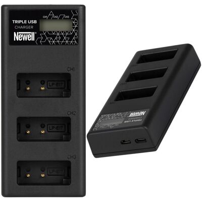 Newell Ładowarka trzykanałowa CD-USB-C do akumulatorów LP-E17 do Canon Newell Ładowarka trzykanałowa CD-USB-C do akumulatorów LP-E17 do Canon