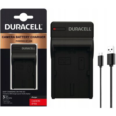 Ładowarka Usb 5v Duracell Do Baterii Lp-e6 Do Canon Eos 70d 80d 90d Ładowarka Usb 5v Duracell Do Baterii Lp-e6 Do Canon Eos 70d 80d 90d