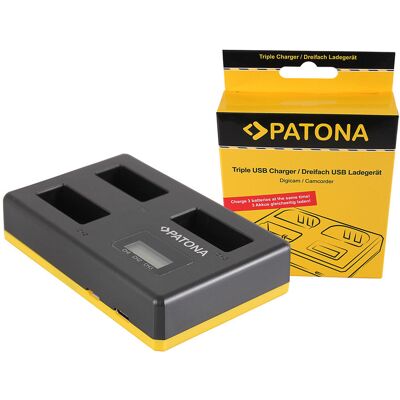 Newell Patona potrójna ładowarka LCD USB do akumulatorów Canon LP-E17 Newell Patona potrójna ładowarka LCD USB do akumulatorów Canon LP-E17
