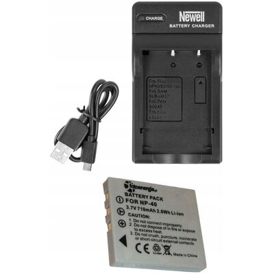 Zestaw Akumulator Fotoenergia Fuji Np-40+ Ładowarka Dc-Usb Zestaw Akumulator Fotoenergia Fuji Np-40+ Ładowarka Dc-Usb