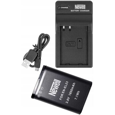 ZESTAW ŁADOWARKA DC-USB +AKUMULATOR NEWELL EN-EL23 ZESTAW ŁADOWARKA DC-USB +AKUMULATOR NEWELL EN-EL23