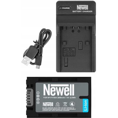 ZESTAW ŁADOWARKA DC-USB +AKUMULATOR NEWELL NP-FH+FV100 ZESTAW ŁADOWARKA DC-USB +AKUMULATOR NEWELL NP-FH+FV100
