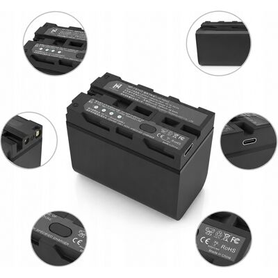 Inny producent Akumulator Do Sony Np-F970 6600 Mah Usb C Pd Szybkie Ładowanie Zamiennik Inny producent Akumulator Do Sony Np-F970 6600 Mah Usb C Pd Szybkie Ładowanie Zamiennik