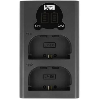 Inny producent Ładowarka Dwukanałowa Newell Usb-C Do Akumulatorów Canon Lp-E6 Lp-E6nh Inny producent Ładowarka Dwukanałowa Newell Usb-C Do Akumulatorów Canon Lp-E6 Lp-E6nh