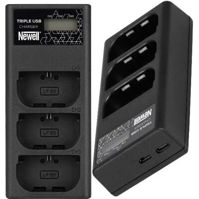 Newell Ładowarka Trzykanałowa Cd-Usb-C Do Akumulatorów Lp-E6 Do Canon Newell Ładowarka Trzykanałowa Cd-Usb-C Do Akumulatorów Lp-E6 Do Canon